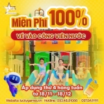 MIỄN PHÍ 100% VÉ VÀO CÔNG VIÊN NƯỚC